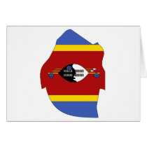 Swaziland flag map cards