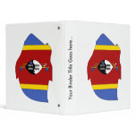 Swaziland Flag Map full size Vinyl Binders