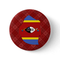 Swaziland Flag Map full size Pinback Buttons