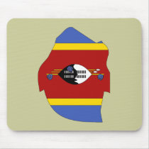 Swaziland flag map mousepads by FlagStore Swaziland flag map mousepads