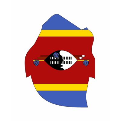 Swaziland flag map tee shirts by FlagStore