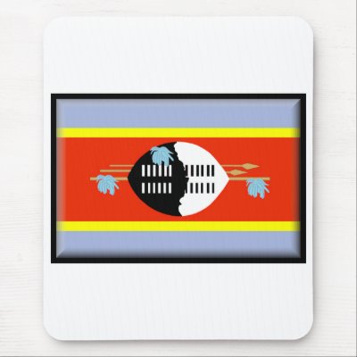 Swaziland Flag Mouse Mats by jacinto888