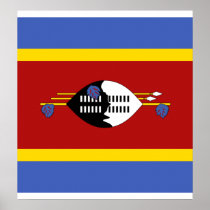 Swaziland High quality Flag Print