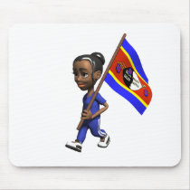 Swaziland Mousepad by worldtees Swaziland Mousepad