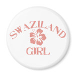 Swaziland Pink Girl Magnets