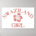 Swaziland Pink Girl Poster