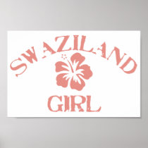 Swaziland Pink Girl Poster