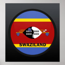 Swaziland Roundel quality Flag Poster