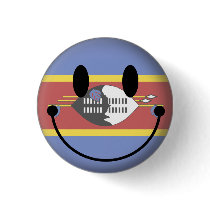 Swaziland Smiley Pinback Buttons