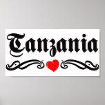 Swaziland Tattoo Style Poster