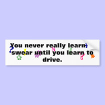 Swearing bumper stickers