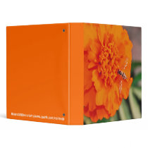 Sweat Bee On Marigold 3 Ring Binders