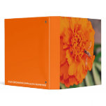 Sweat Bee On Marigold 3 Ring Binders