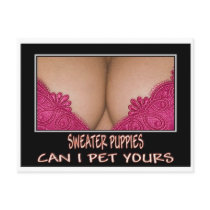 SWEATER PUPPIES postcards by ALMOUNT SWEATER PUPPIES postcards