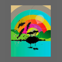 sweatshop free ocean sunset tank t-shirts