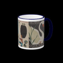 Sweden and Denmark Travel Ad Mug mugs
