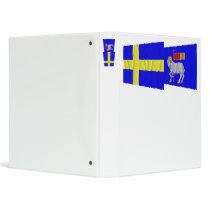 Sweden and Gotlands län waving flags Binders