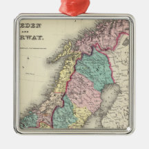 Sweden And Norway Christmas Tree Ornament