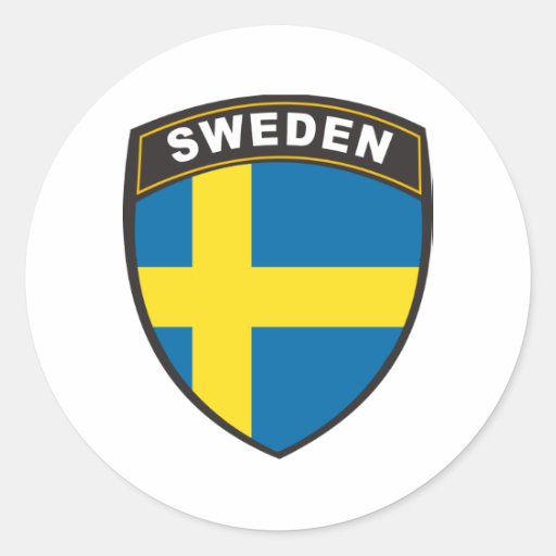 Sweden Classic Round Sticker Zazzle