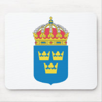 Sweden Coat of Arms (lesser) mousepads by FlagTshirts Sweden Coat of Arms (lesser) mousepads