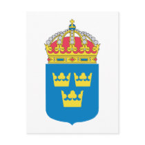 Sweden Coat of Arms (lesser) postcards by FlagTshirts Sweden Coat of Arms (lesser) postcards