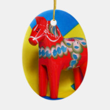 Sweden Dala Horse Christmas Ornament