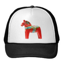 Sweden Dala Horse Mesh Hats