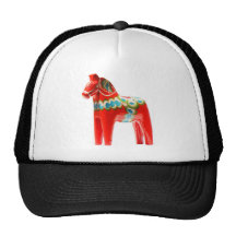 Sweden Dala Horse Mesh Hats