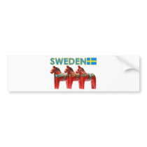Sweden Dala Horses Bumper Sticker