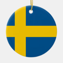 Sweden Flag Christmas Ornament