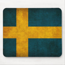 Sweden Flag Distressed Mousepad