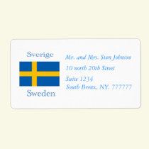 Sweden Flag Label