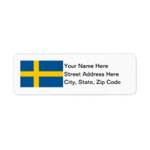 Sweden Flag Labels