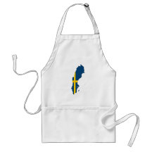 Sweden flag map aprons