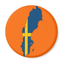 Sweden flag map magnets