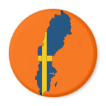 Sweden flag map magnets
