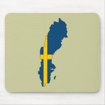 Sweden flag map mouse pads