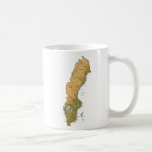 Sweden Flag ~ Map Mug