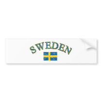 Sweden football design bumper stickers