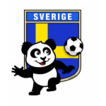 This adorable little panda is too cute! He's featured in front of a large flag from Sweden and ready to play football and score some goals. This cute design is perfect for football players and soccer fans.