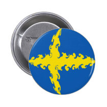 Sweden Gnarly Flag buttons