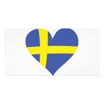 sweden heart icon photo cards