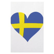 sweden heart icon stationery