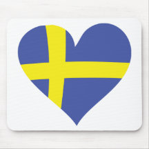 sweden love heart - swedish flag mouse pads
