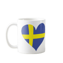 sweden love heart - swedish flag coffee mug