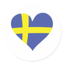 sweden love heart - swedish flag stickers by Tomaniac sweden love heart - swedish flag stickers