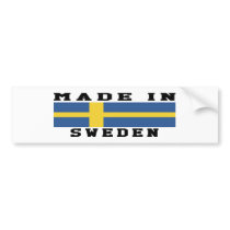 Sweden Made In Designs Bumper Stickers