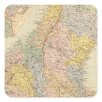 Sweden, Norway Square Stickers