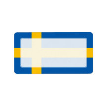 Sweden - Swedish Flag Personalized Address Label
