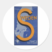 Sweden That's The Place Stickers